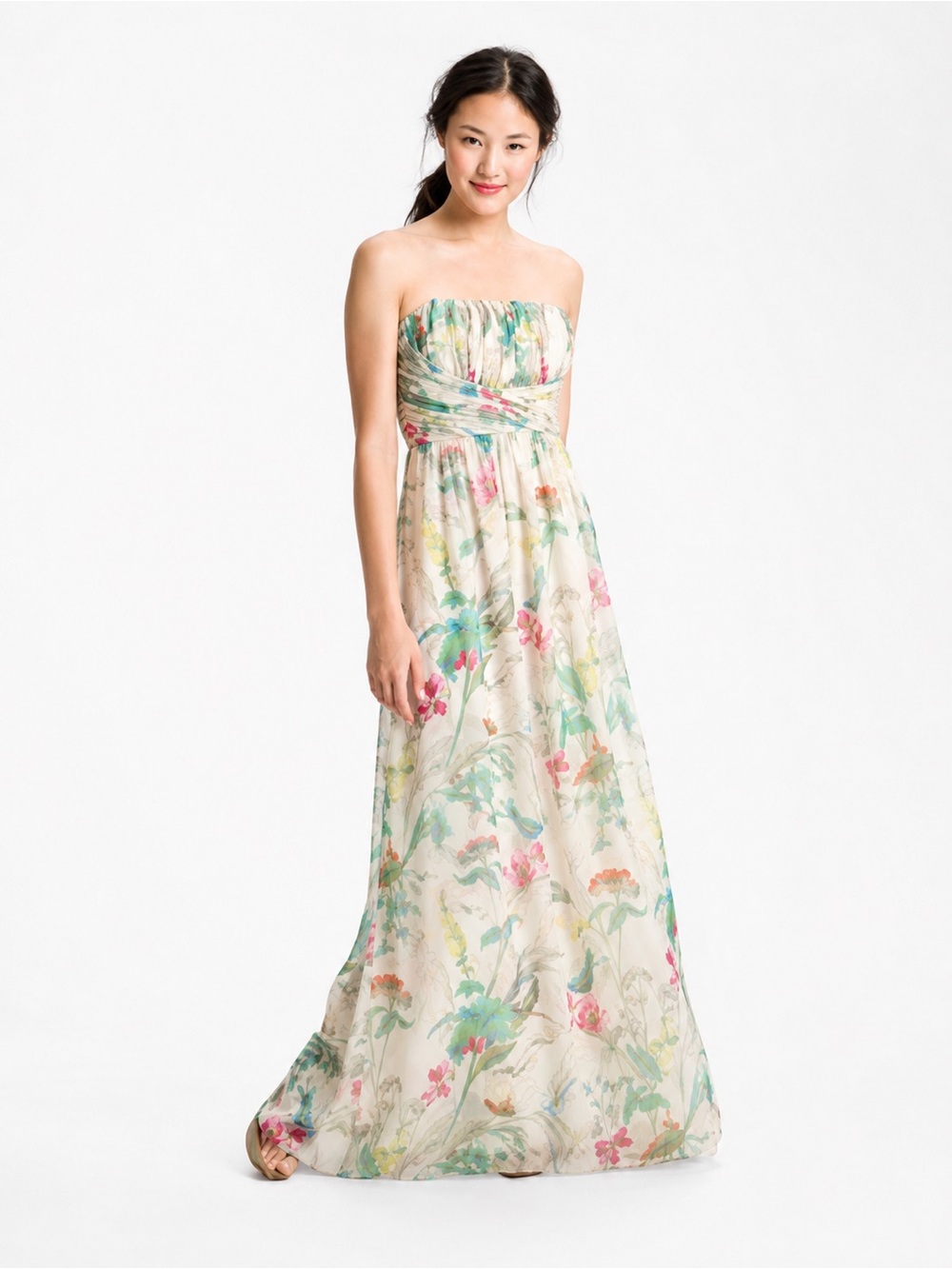 Ted Baker Strapless Floral Maxi Dress size 0